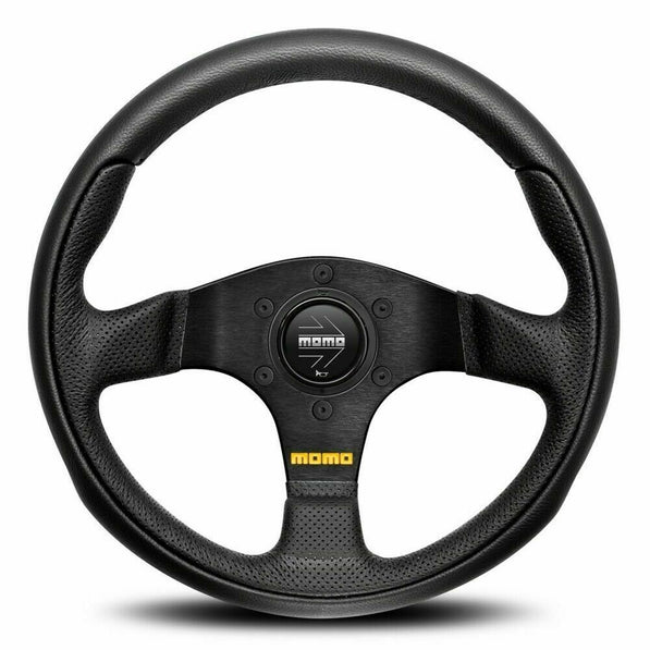 MOMO Team Black Leather 300mm Steering Wheel