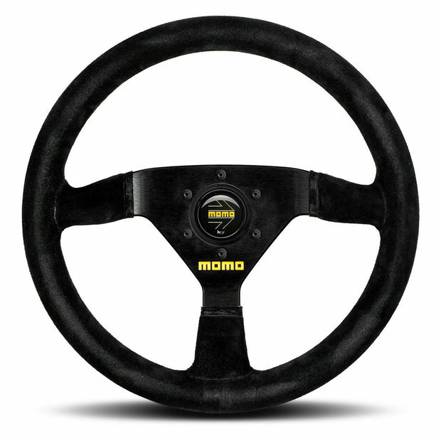 MOMO MOD 69 Black Suede 350mm Steering Wheel