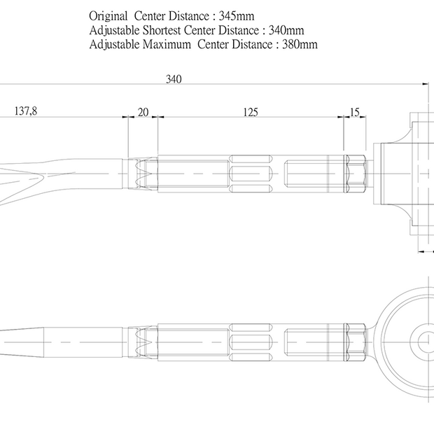 HARDRACE FRONT TENSION/CASTER ROD NISSAN, SKYLINE, R32 GTR, R33, R34 GTT AWD