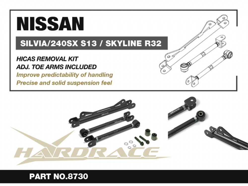 HARDRACE NISSAN S13/R32/R32 GT-R HICAS REMOVAL KIT BLACK