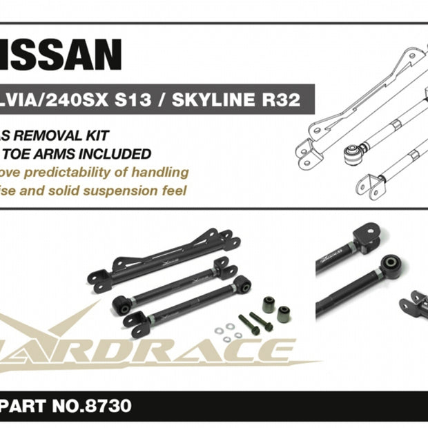 HARDRACE NISSAN S13/R32/R32 GT-R HICAS REMOVAL KIT BLACK
