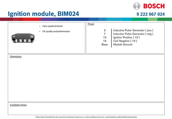 Bosch Ignition module, BIM024