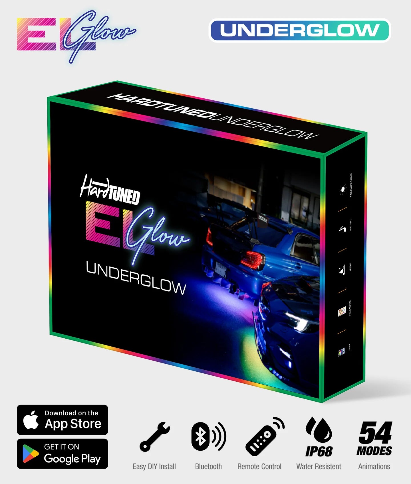 Hardtuned ELGlow® Universal Car Underglow Kit