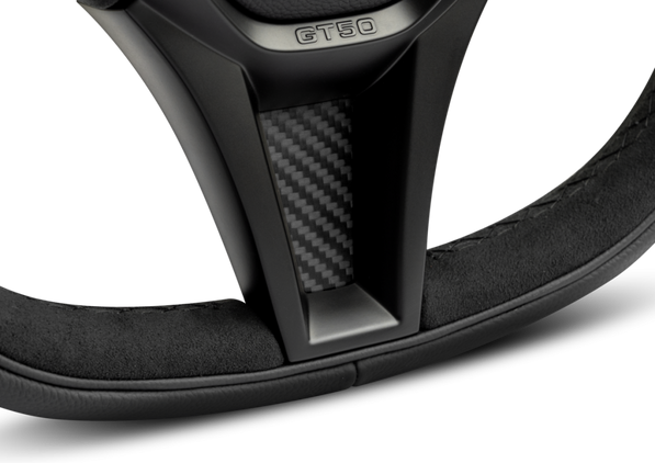 MOMO GT50 2.0 Black Edition Suede Leather 350mm Steering Wheel