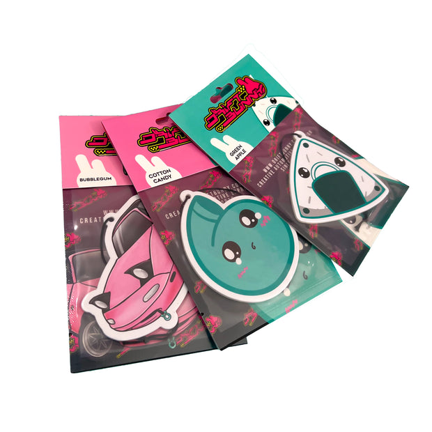 3 x Airfresheners Combo (Green apple, Cotton Candy, Bubblegum or all 3!)