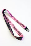 Drift Bunny Sakura Pink and Black Lanyard