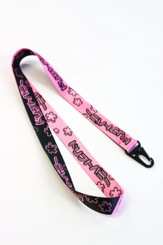 Drift Bunny Sakura Pink and Black Lanyard