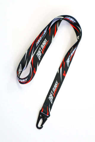 Drift Bunny Red Black Lanyard