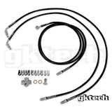 GKtech 2 pot Nissan stand alone SS braided brake line kit