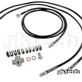 GKtech 2 pot Nissan stand alone SS braided brake line kit