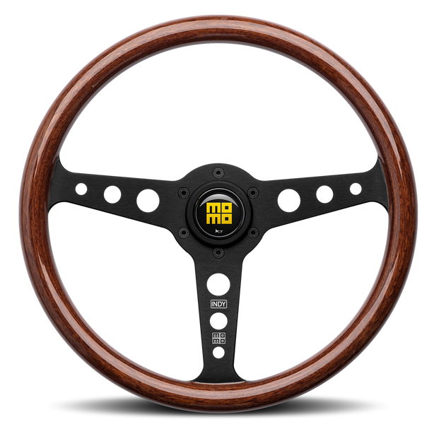 MOMO Heritage Indy Black Wood 350mm Steering Wheel