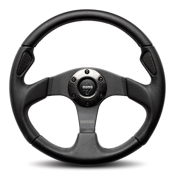MOMO JET Black Leather 320mm Steering Wheel