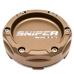 Sniper Wheels Matt Bronze Centre Cap White Lettering