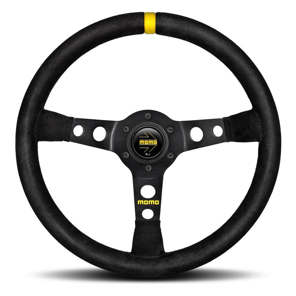 MOMO MOD 07 Black Suede 350mm Steering Wheel