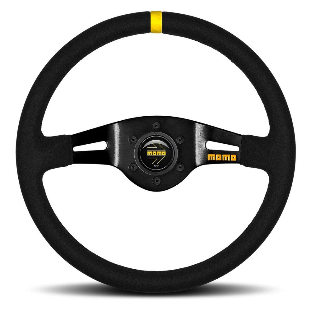 MOMO MOD 03 Black Suede 350mm Steering Wheel