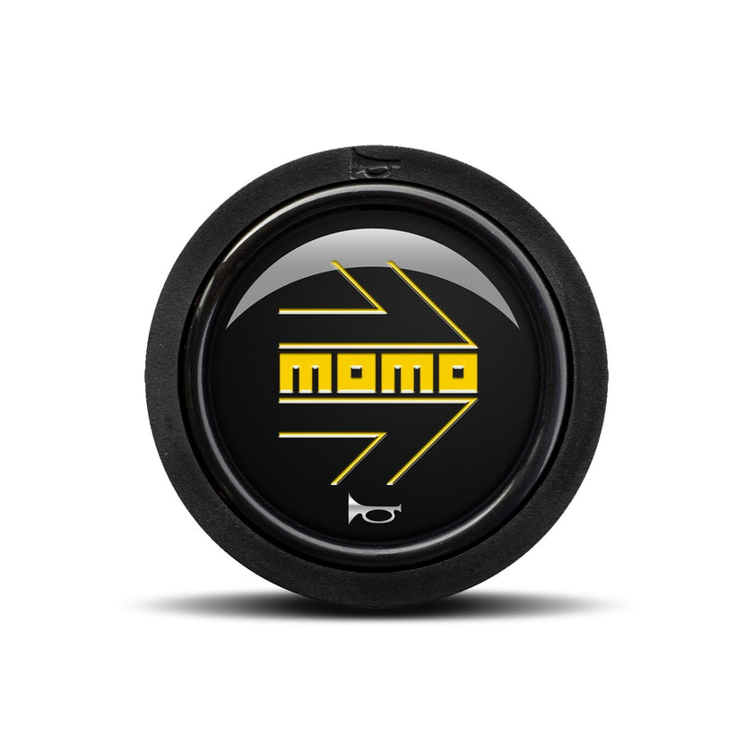 MOMO ARROW Polished Black Flat lip 2P Horn Button