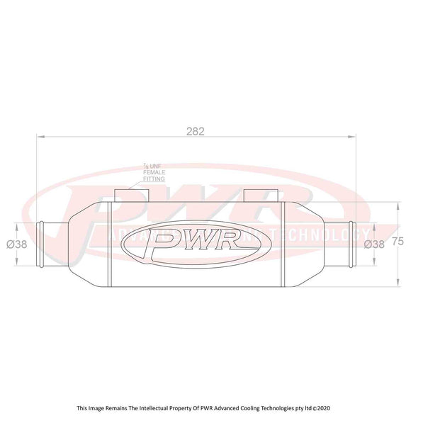 PWR In-Line Engine Oil Coolers -38mm