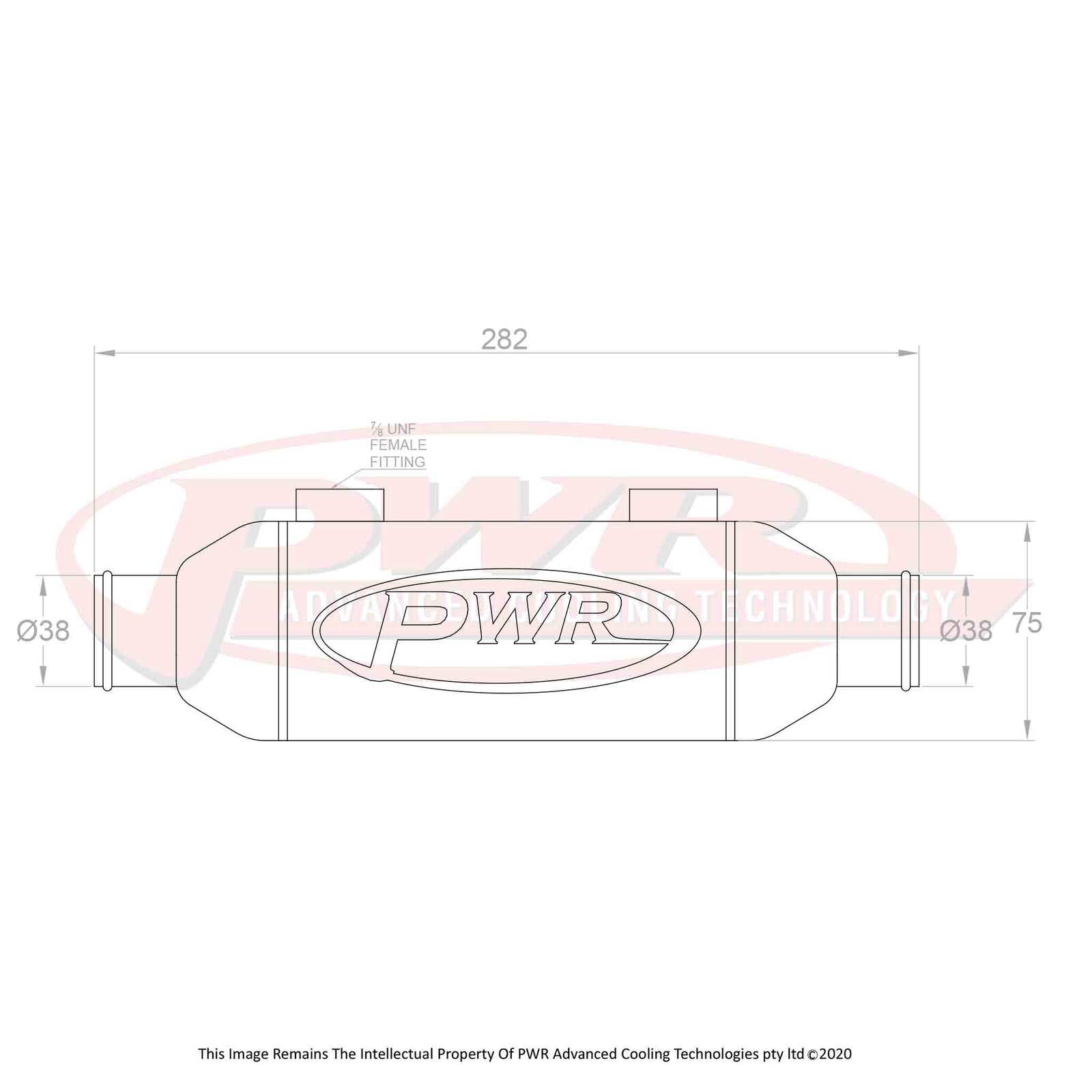 PWR In-Line Engine Oil Coolers -38mm