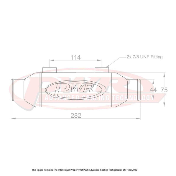 PWR UNIVERSAL Water To Oil Engine Oil Cooler  With 44mm Water Outlets