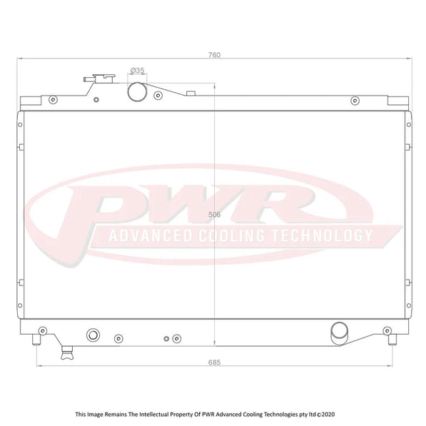 PWR - Suits Toyota Supra JZA80 (1993-1998) 55mm Radiator