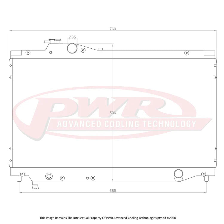 PWR - Suits Toyota Supra JZA80 (1993-1998) 55mm Radiator