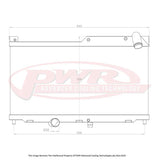 PWR - Suits Mazda RX7 FD Series 6-8 (1992-2002) 42mm Radiator