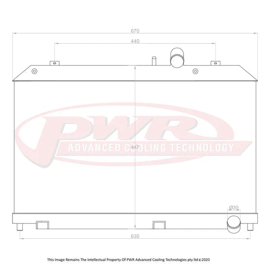 PWR - Suits Mazda RX8 Series 1 (2002-2008) 42mm Radiator