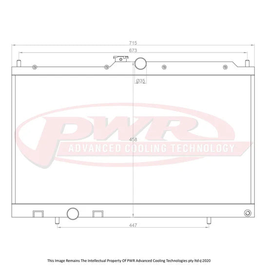 PWR Mitsubishi Evo 7-9 (2001-2007) 55mm Radiator