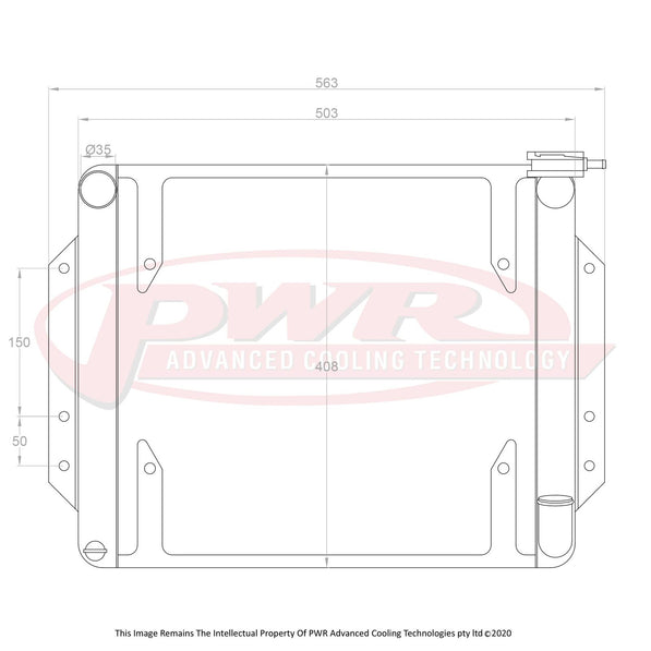 PWR - Suits NISSAN DATSUN 1600 SR20 S13 Crossflow 55mm Radiator suit 16"" SPAL Fan