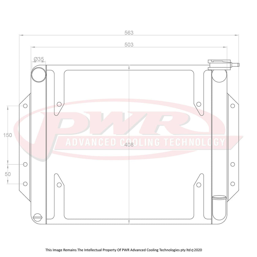 PWR - Suits NISSAN DATSUN 1600 SR20 S13 Crossflow 55mm Radiator suit 16"" SPAL Fan