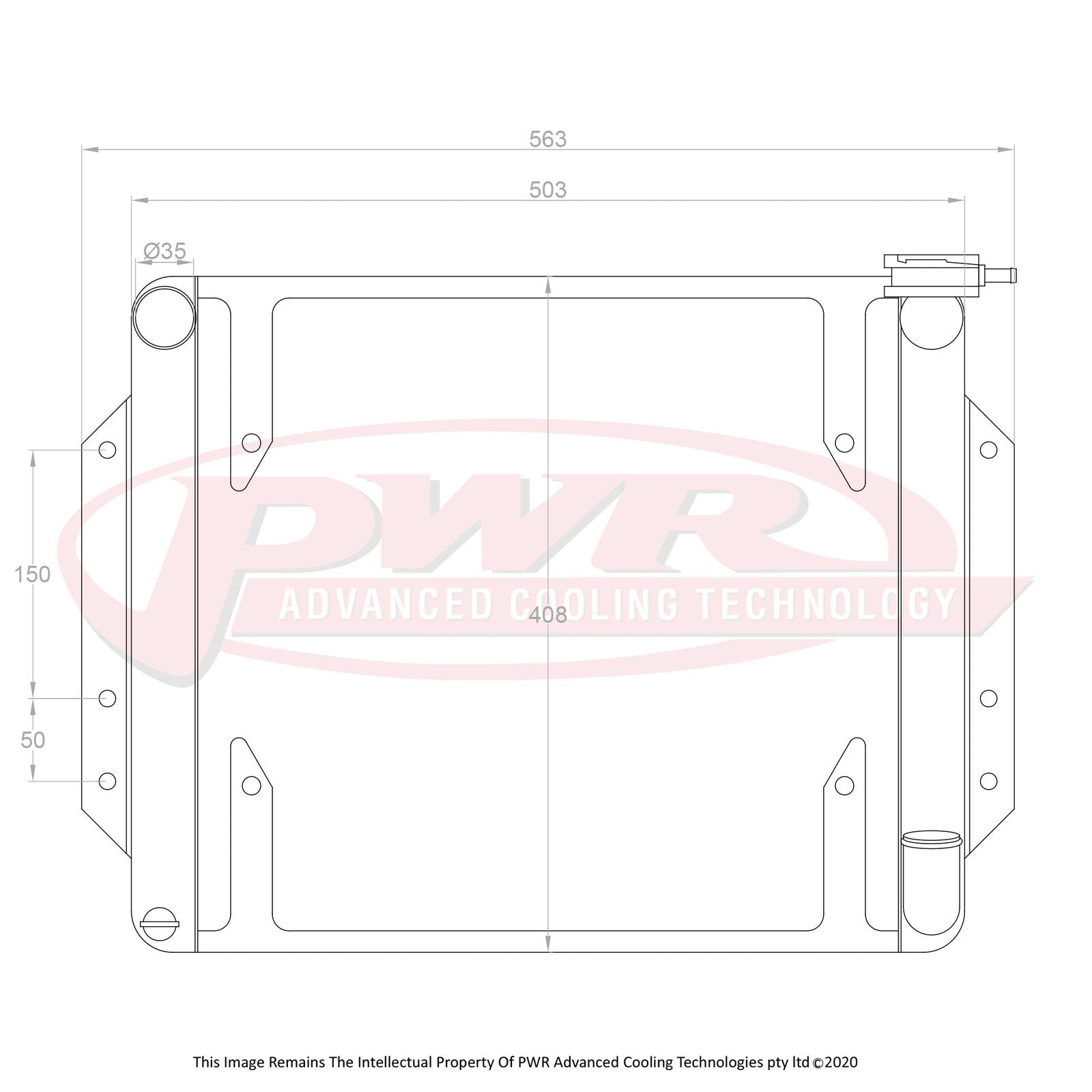 PWR - Suits NISSAN DATSUN 1600 SR20 S13 Crossflow 55mm Radiator suit 16