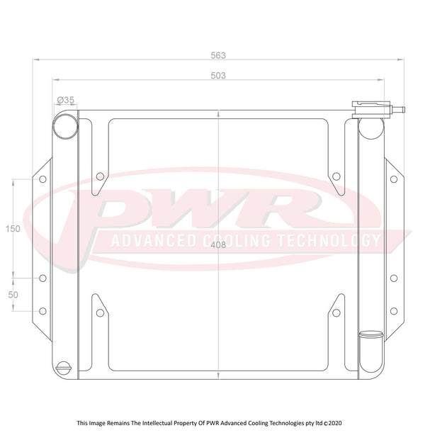 PWR - Suits NISSAN DATSUN 1600 SR20 S13 Crossflow 55mm Radiator suit 16"" SPAL Fan