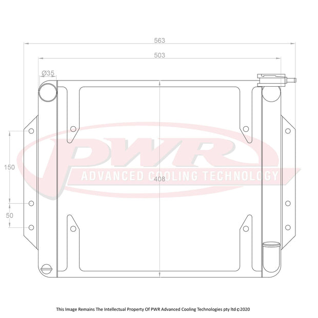PWR - Suits NISSAN DATSUN 1600 SR20 S13 Crossflow 55mm Radiator suit 16"" SPAL Fan