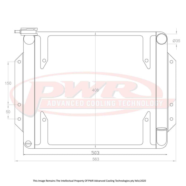 DATSUN 1600 CA18 Engine (1968 - 1973) 2-Pass 42mm Radiator with 16" SPAL Fan Mounts