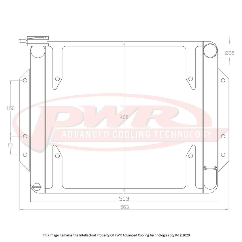 DATSUN 1600 CA18 Engine (1968 - 1973) 2-Pass 42mm Radiator with 16" SPAL Fan Mounts