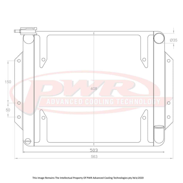DATSUN 1600 CA18 Engine (1968 - 1973) 2-Pass 42mm Radiator with 16" SPAL Fan Mounts
