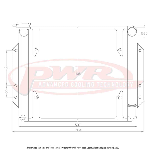 DATSUN 1600 CA18 Engine (1968 - 1973) 2-Pass 42mm Radiator with 16" SPAL Fan Mounts