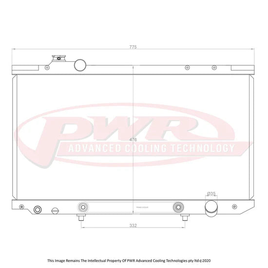 PWR - Suits Toyota Aristo JZS147 (1993-1997) 42mm Radiator - Automatic
