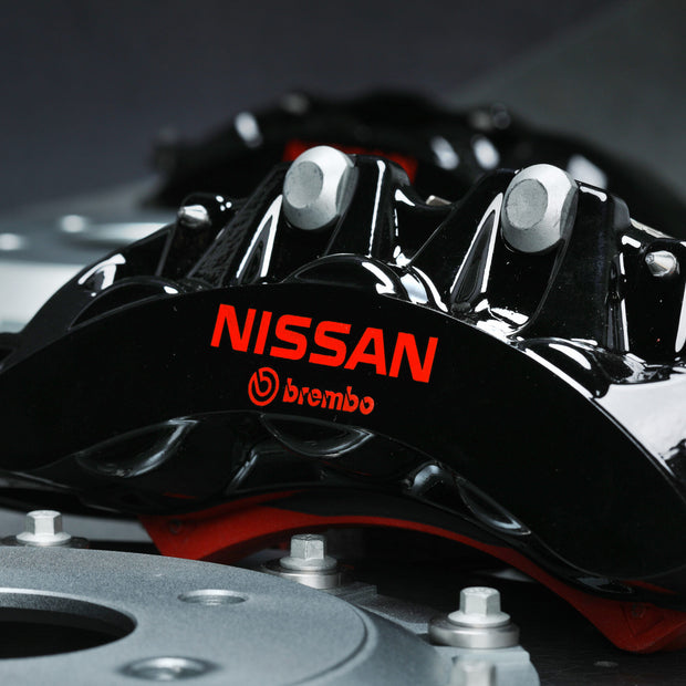 R35 GTR Carbon Ceramic Brake Conversion Kit – Nissan Skyline R32-R34 – Black Calipers with Black Hat