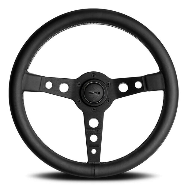 MOMO Prototipo Black Edition Black Leather 350mm Steering Wheel