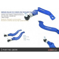 HARDRACE FRONT HIGH ANGLE TENSION/CASTER ROD V3 NISSAN, 180SX, SILVIA, CEFIRO, FAIRLADY Z, SKYLINE, S13, A31 1988-93, R32, Z32 89-00