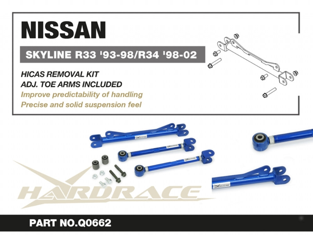 HARDRACE HICAS REMOVAL KIT NISSAN, SKYLINE, R33/R34 GTST GT-T GT-R