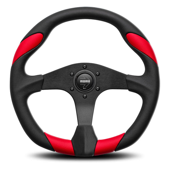MOMO Quark Black/Red Steering Wheel 350