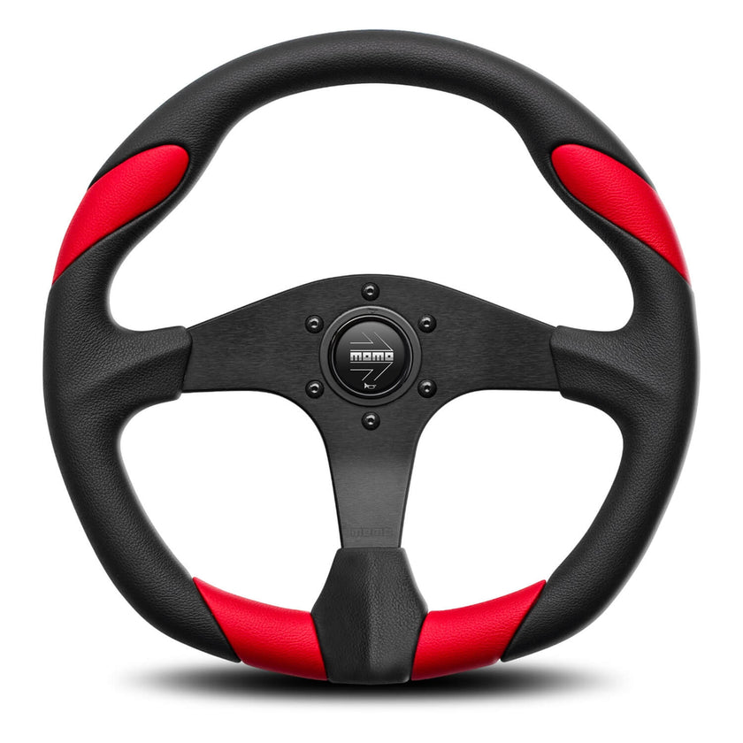 MOMO Quark Black/Red Steering Wheel 350