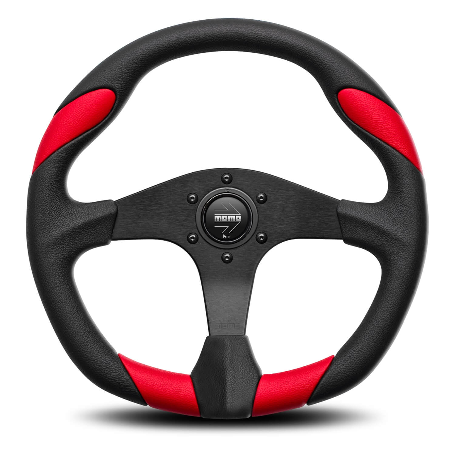 MOMO Quark Black/Red Steering Wheel 350