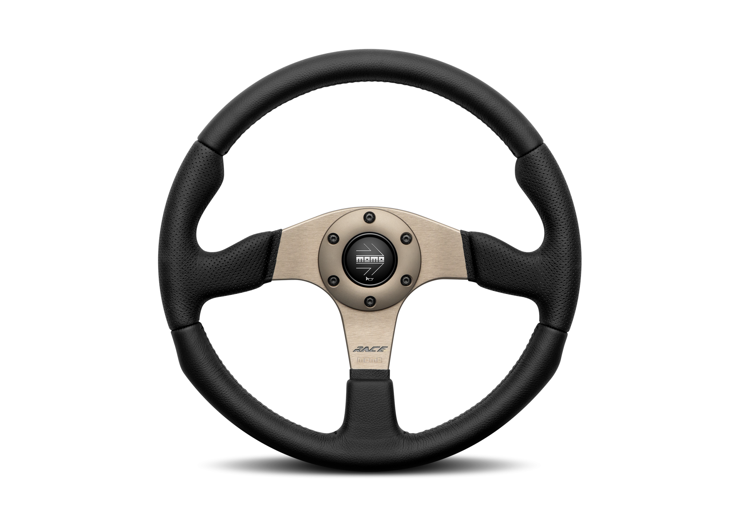 MOMO Race 2.0 Black Leather 350mm Steering Wheel