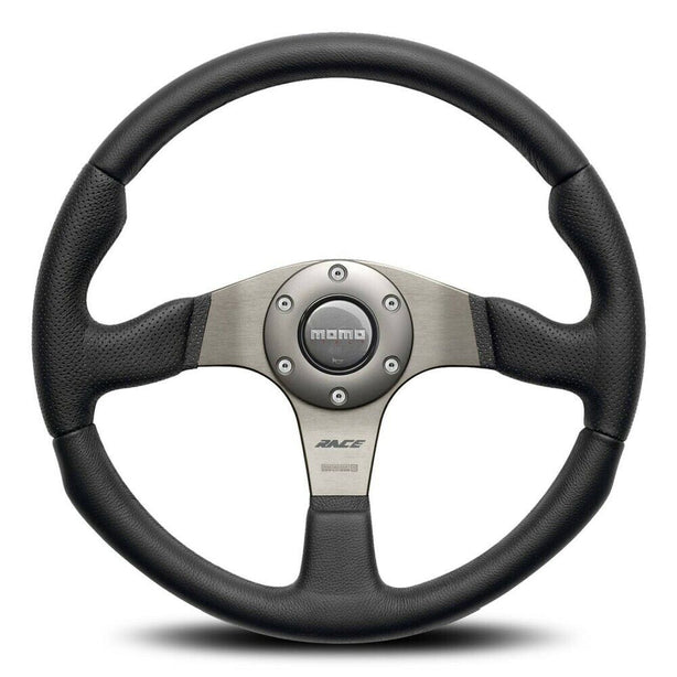 MOMO Race Black Leather 350mm Steering Wheel