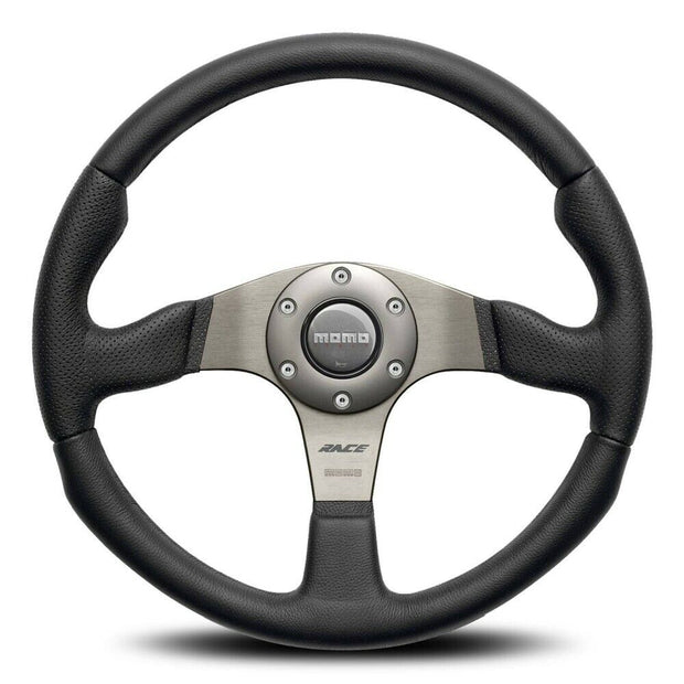 MOMO Race Black Leather 350mm Steering Wheel