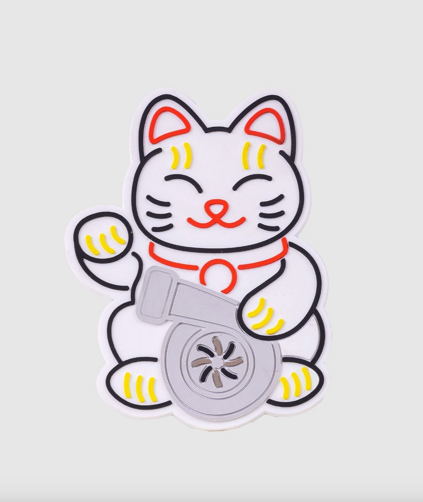 White Kitty Magnet