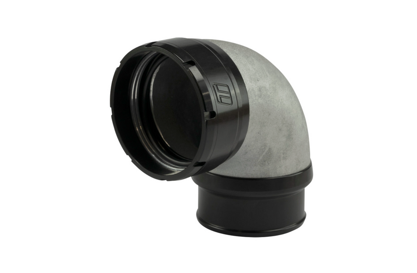 Turbosmart LockSleeve Turbo Adapter Compressor Outlet 2.50″ to 90 Elbow Hose Barb 2.50″